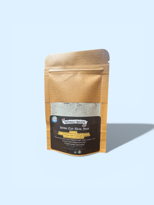 Naturally Holistic Herbal Clay Facial Mask
